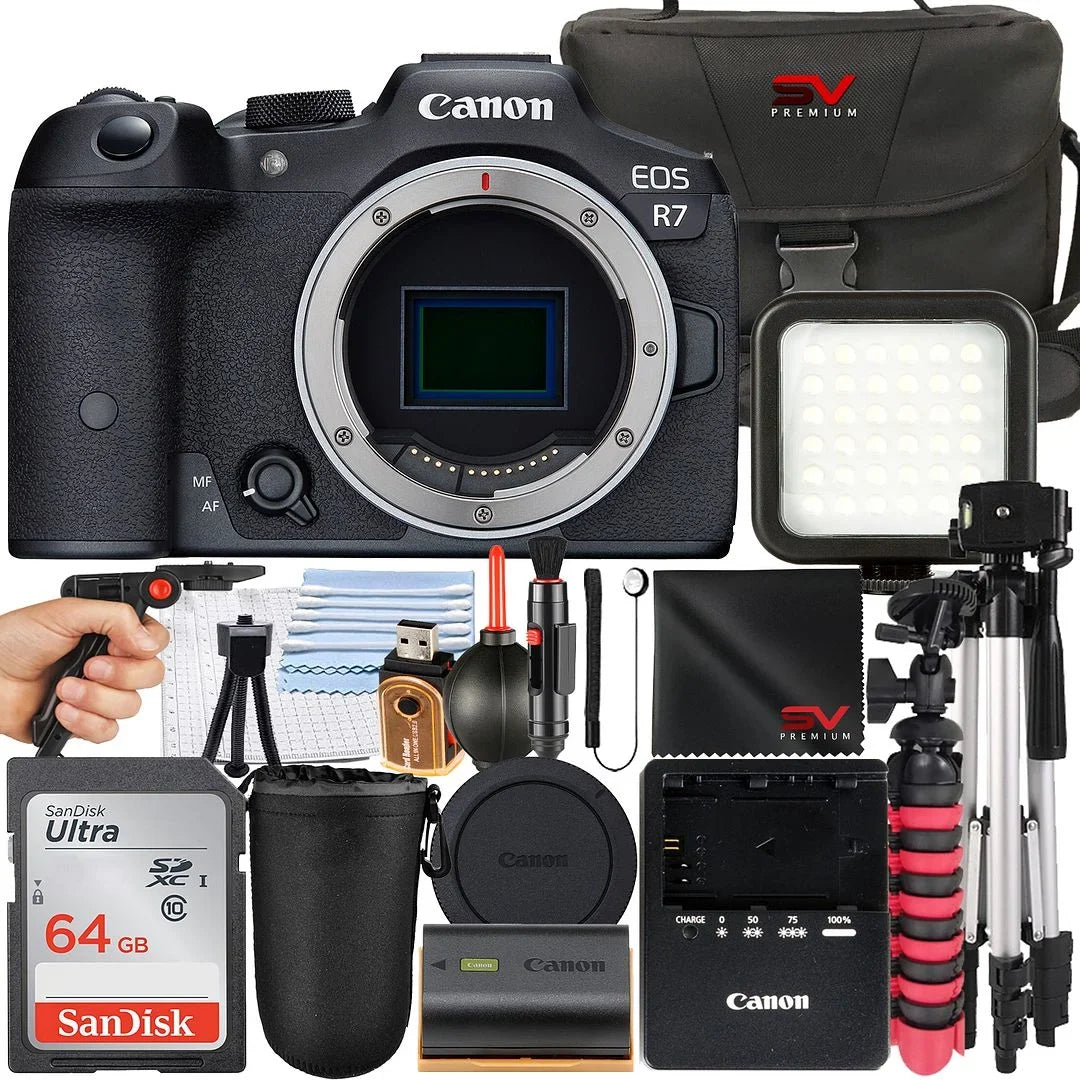 Canon   Mirrorless Camera (Body Only) with SanDisk 64GB Memory Card + Case + Tripod +  Premium Accessory Bundle