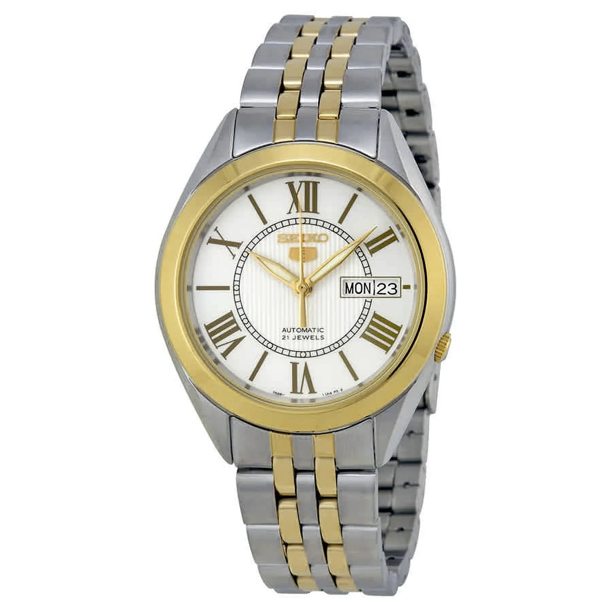Seiko 5 Vintage Automatic White Dial Two-tone Men's Watch