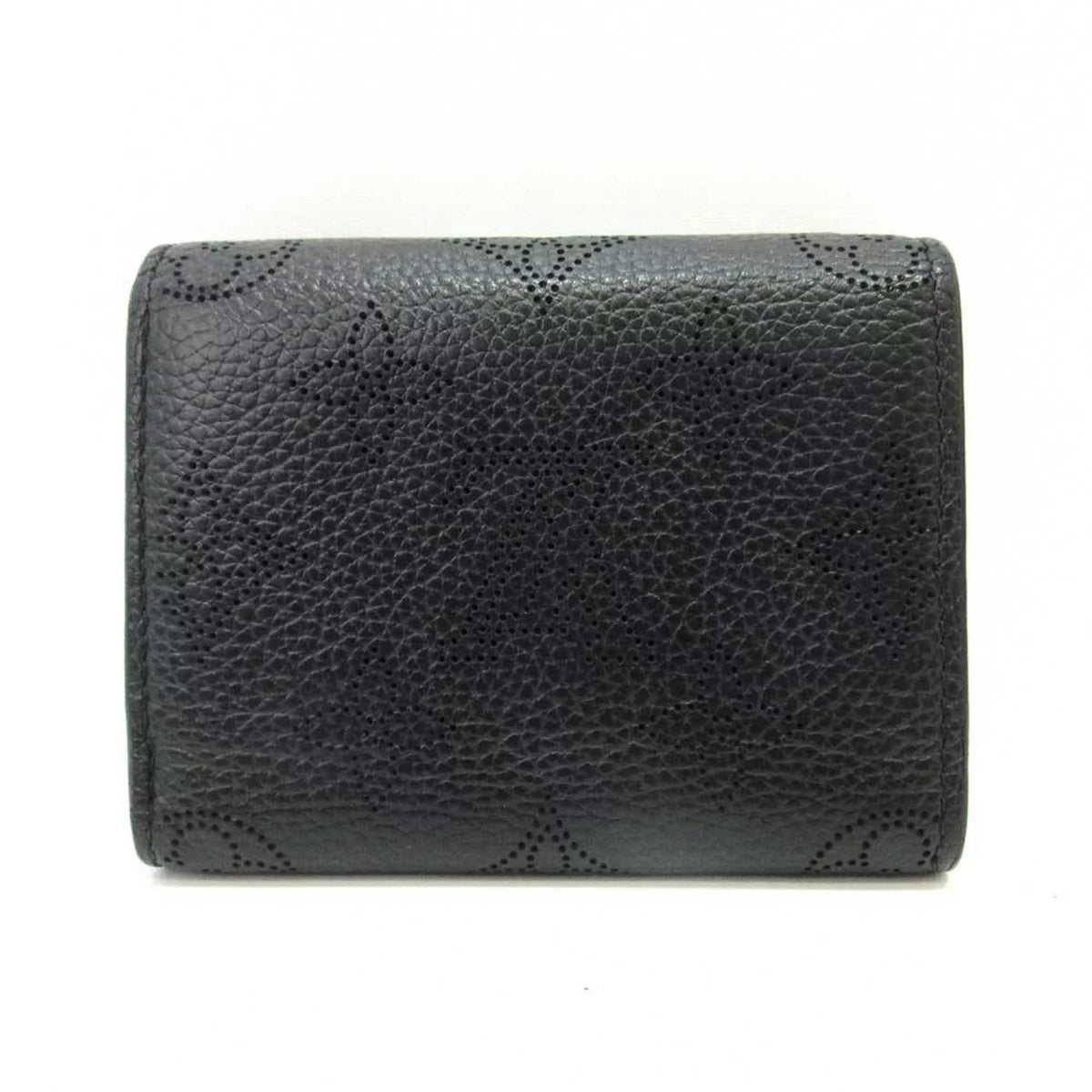 Pre-Owned Louis Vuitton Wallet Portofeu Ilysse  Noir Black Mini Trifold Women's Monogram Mahina   (Good)