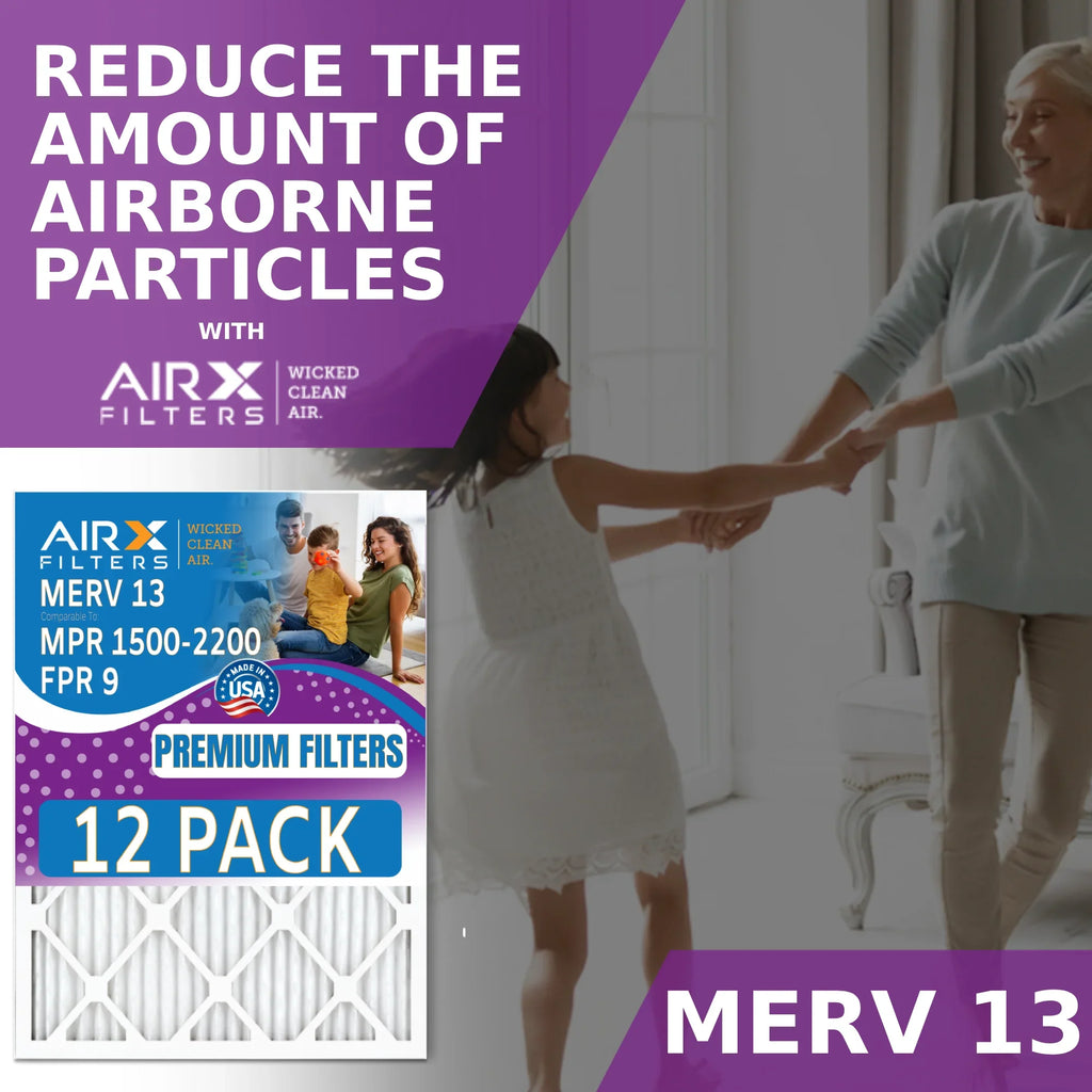 15x20x1 Air Filter  13 Rating, 12 Pack of Furnace Filters Comparable to  1500 - 2200 &  9 - Made in  by     .