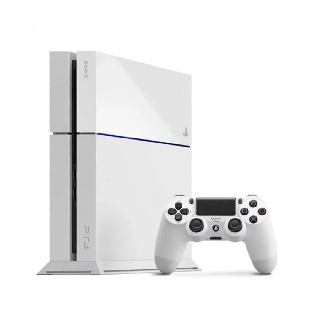 Sony PlayStation 4 500GB Gaming Console White  Cable 2 Controller with   Cleaning Kit Bundle Like New