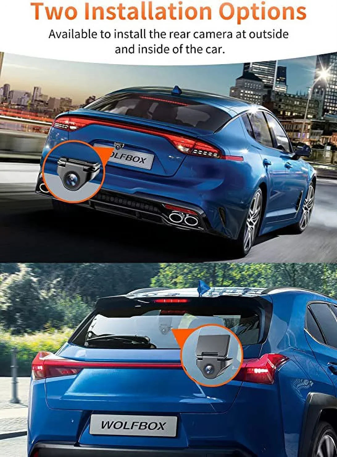 Dash Cam Front and Rear, 4K Dashcam for Cars with WiFi , 4K/2.5K Dash Cam Front+ 1080P Rear with 2.45" , Night Vision, Loop Recording, Parking Monitor
