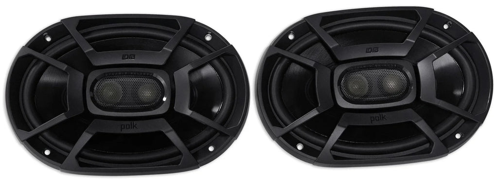 2) Polk Audio  6X9" 450w Car Marine//Motorcycle/Boat Speakers+Headphones