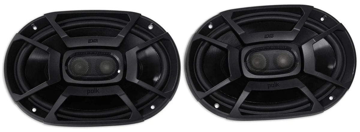 2) Polk Audio  6X9" 450w Car Marine//Motorcycle/Boat Speakers+Headphones