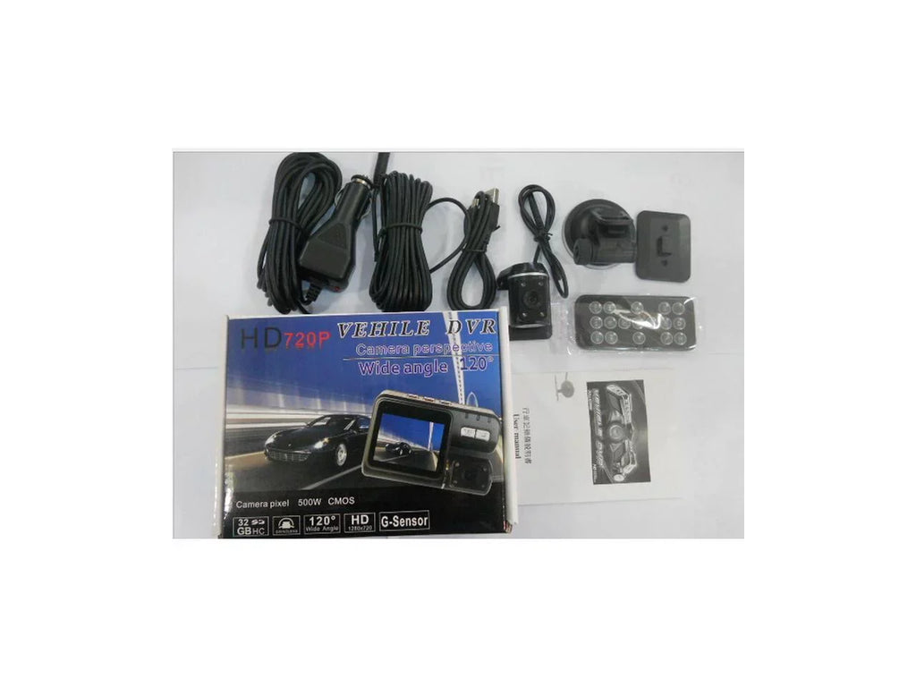 Full Chi  separated 1080P twin lens driving recorder night vision with automobile black boxFull  1080P  2" Screen Car  Recorder Camera +  Remote Controller