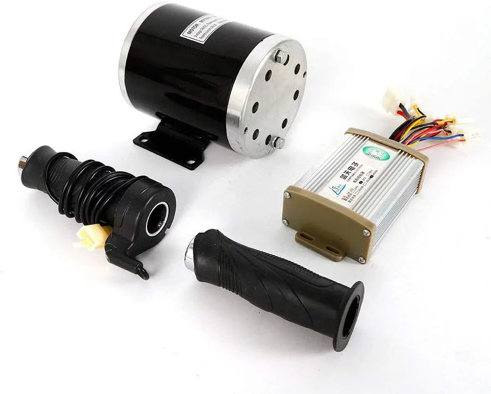 Electric Motor 800W 36V Electric Bike Scooter Motor Engine Unite Motor Brushed Speed Motor Controller Throttle Grip Kit for Trycicle Bicycle -Scooter Go Kart -Bike  Scooter Extreme Scooter