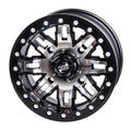 (2 Pack) 4/156 Tusk Teton Beadlock Wheel 14x7 4.0 + 3.0 Machined/Black For  Wolverine  2 1000 Sport 2022