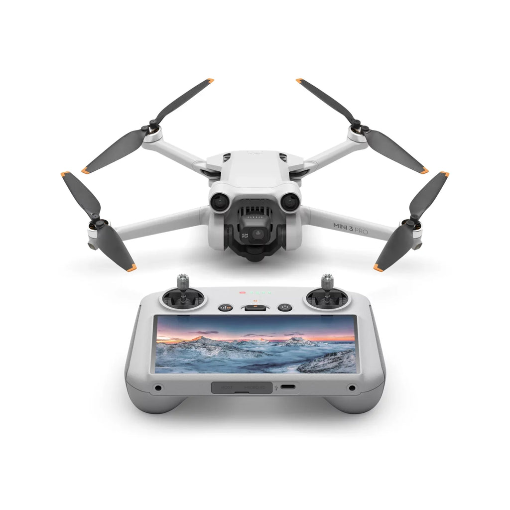 Mini 3 Pro Camera Drone Quadcopter +  Smart Controller (With Screen), 4K/60fps Video, 48MP Photo, 34min Flight Time, Tri-Directional Obstacle Sensing, Bundle w/ Deco Gear Backpack + Accessories