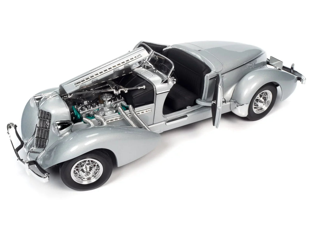 1935 Auburn 851 Speedster Haze Gray 1/18 Diecast Model Car by Auto World