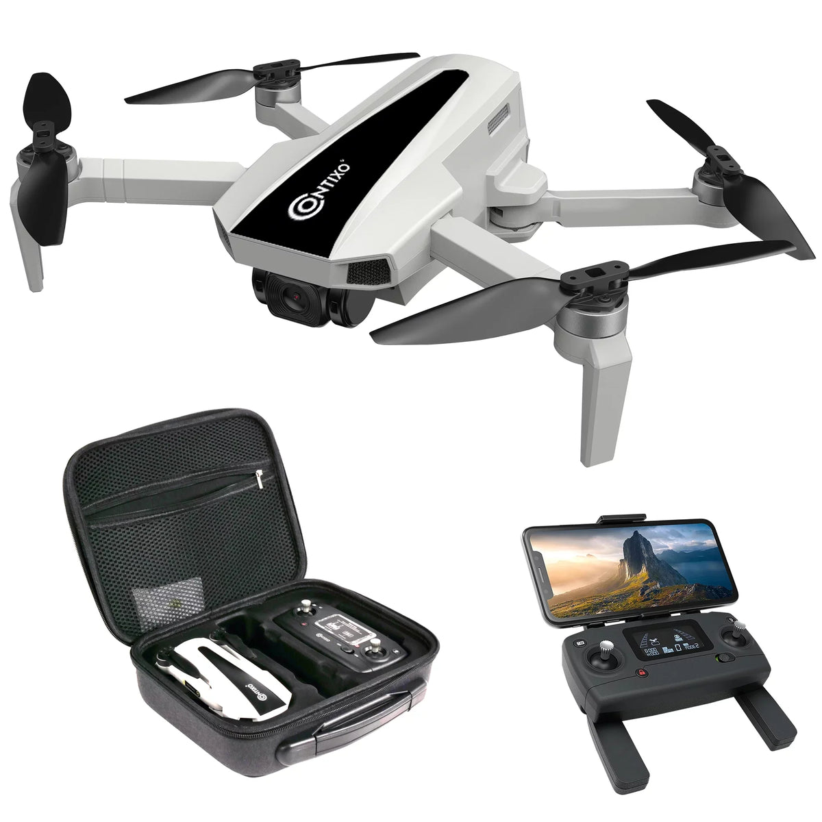 Drone Contixo  Pro Foldable  with 2.5K Wifi Camera,  Quadcopter for Adults and Beginners