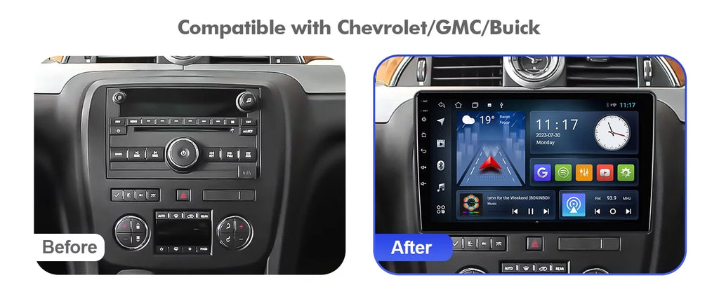 2+32G Aumume 10.1 inches Android 10 Double Din Car Stereo for Chevrolet//Buick  Touchscreen Screen Car Radio with Carplay & Android Auto Support Backup Camera  Navi