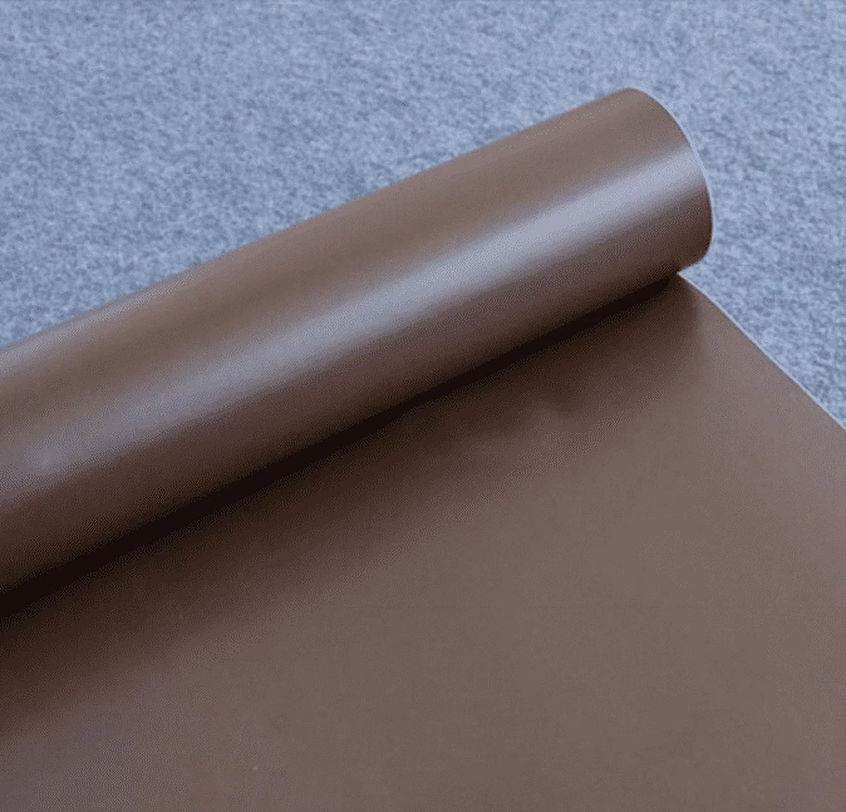 Solid Brown Furniture Paper Self-Adhesive Shelf Liner Wardrobe Sticker 17.7 Inch by 9.8 Feet