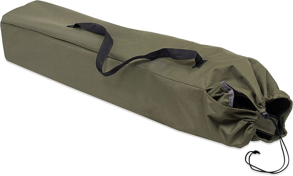 Internet's Best  Padded Camping Folding Chair - Cooler Bag - Outdoor - Green - Sports - Insulated Cup Holder - Heavy Duty - Carrying Case - Beach - Extra Wide - Quad