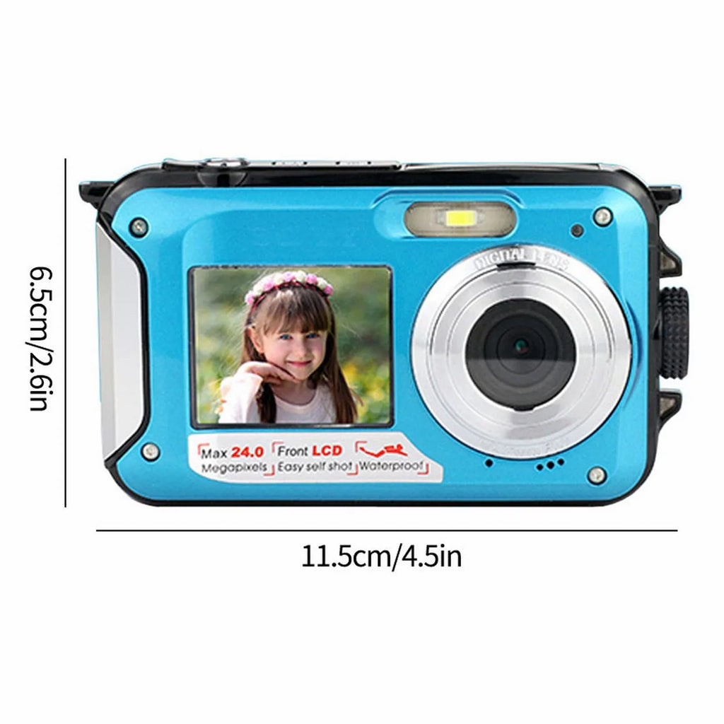 Megapixel Waterproof Dual Screen Full  1080P Digital Camera For Under Water Photo And Video Recording For Selfies With  Flash Light Teen Electronics for Girls