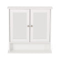 Noble House Blaze Modern 2 Door Medicine Cabinet with Mirrors, Matte White
