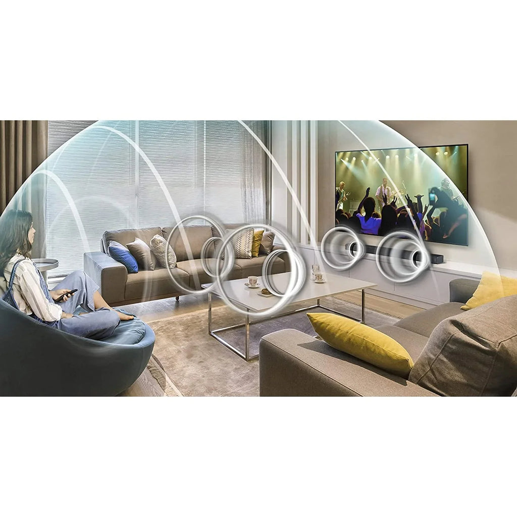 Restored Samsung  Soundbar with Dolby Audio and  Virtual: 3D Surround Sound (Refurbished)