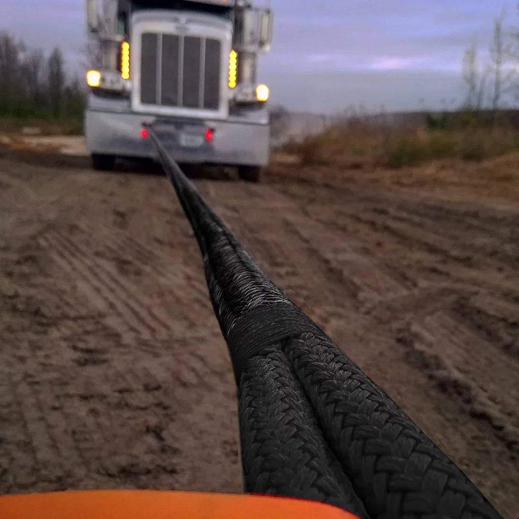 Off-Road Reprotectivey Rope, 1-1/4 inch x 30 foot, Orange Eyes, 52300 Lbs Breaking Strength, Bag