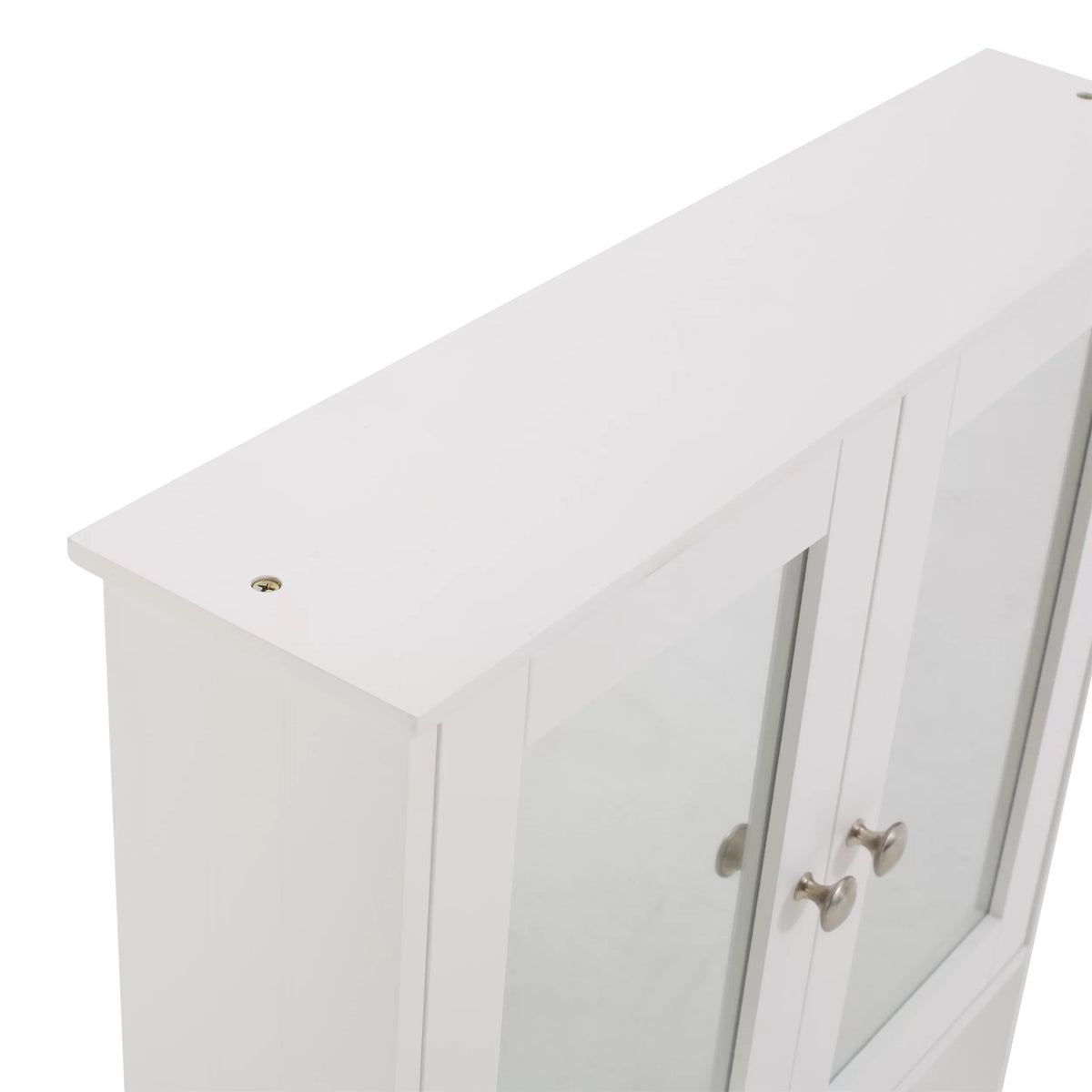 Noble House Blaze Modern 2 Door Medicine Cabinet with Mirrors, Matte White