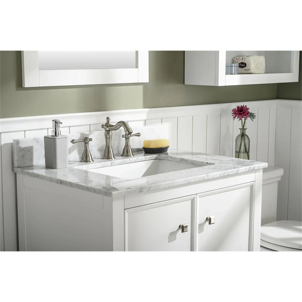 Legion Furniture 30" Contemporary /Veneer Wood Sink Vanity Cabinet - White
