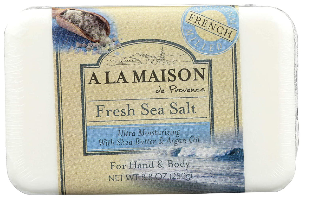 La Maison Traditional French Milled Ultra Moistu rizing Bar So ap, Fresh Sea Salt - 8.8 Oz, 6 Pack