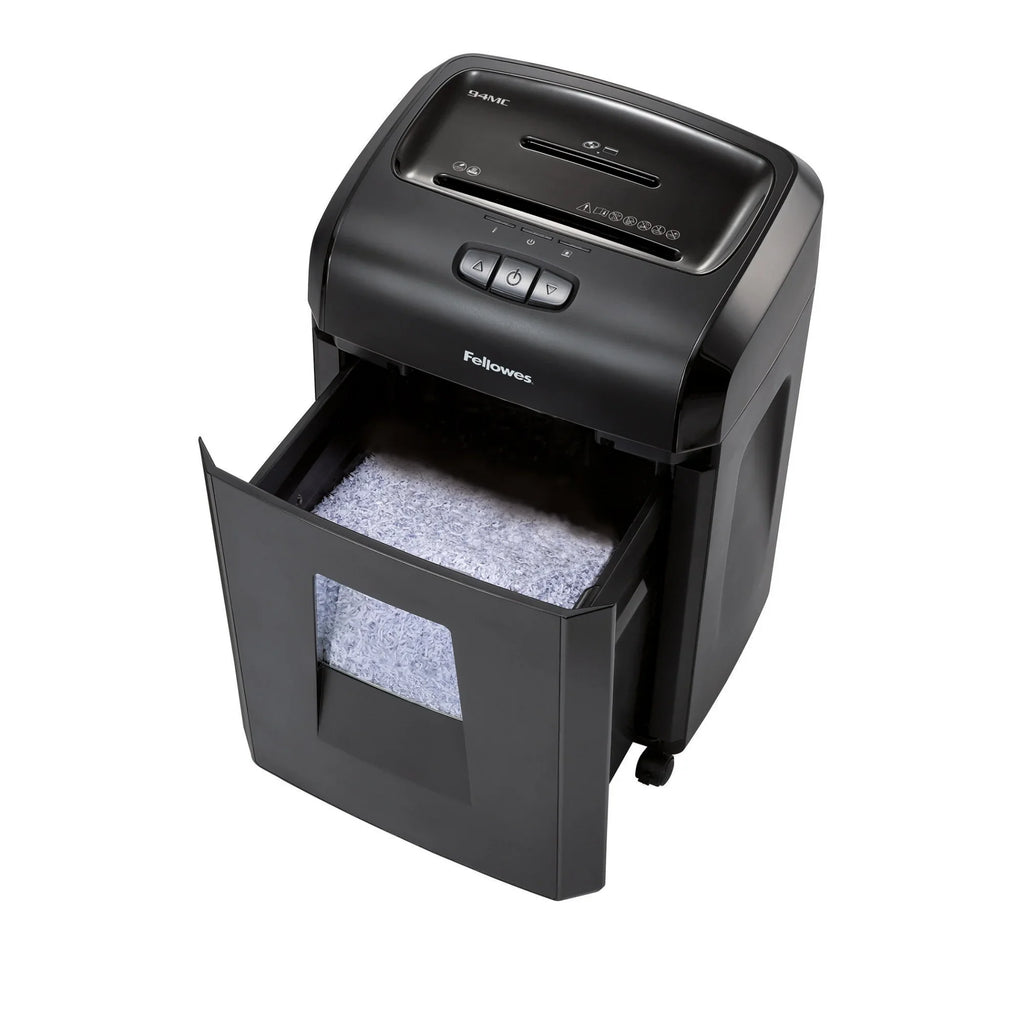 Fellowes Microshred 94MC Micro Cut Shredder - Non-continuous Shredder - Micro Cut - 18 Per Pass - for shredding Paper, Paper Clip, Credit Card, , , Junk Mail, Staples - 0.156" x 0.500"