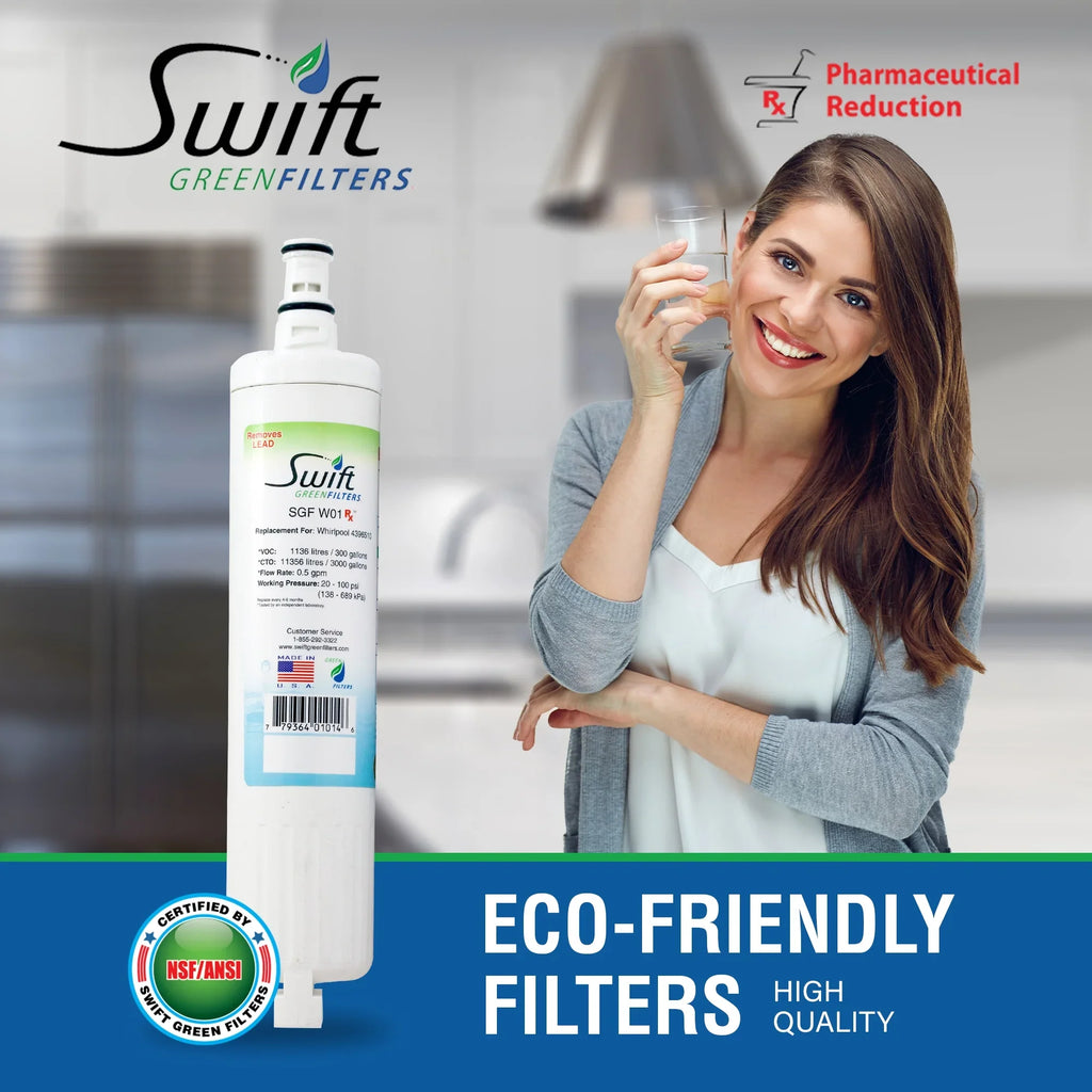 Swift Green Filters -  Replacement Whirlpool 4396508  Refrigerator Water Filter (3 Pack)