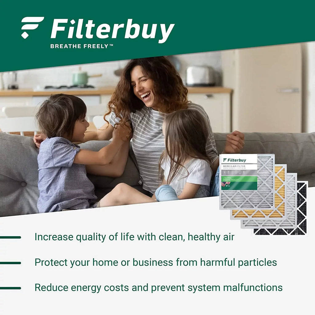 Filterbuy 20x24x1  8 Odor Eliminator Pleated   Furnace Air Filters with Activated Carbon (1-Pack)