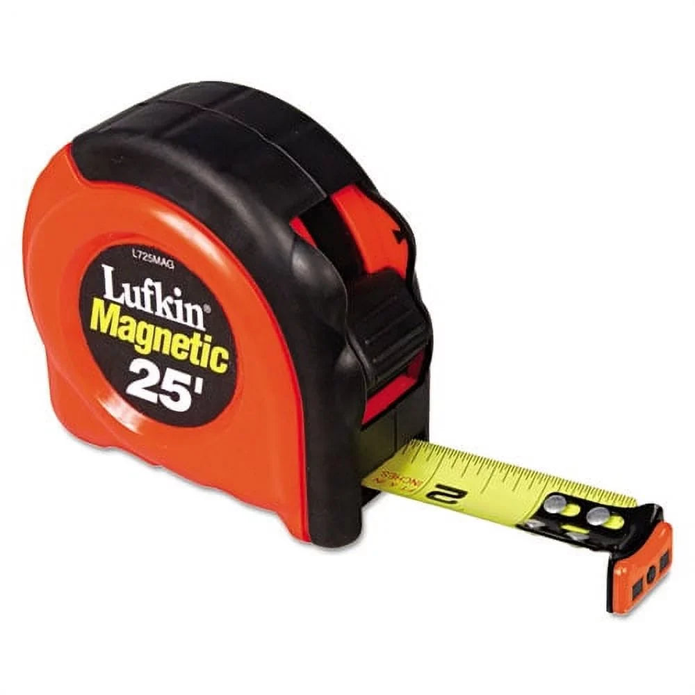 Cresent Lufkin  Tape Measure 25 ft  x 1 in  Blade Steel Blade Orange