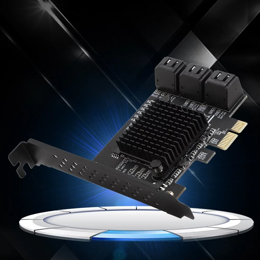 Jadeshay Card , 6-Port  3.0  Expansion Card Riser Card Compatible,3G 1.5G
