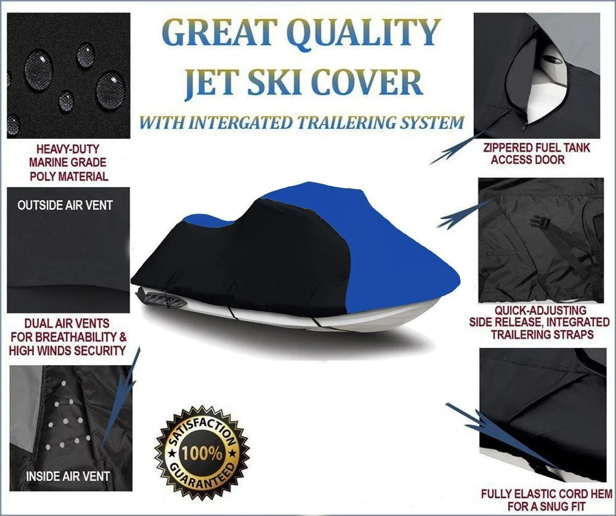 /  - Cover Compatible for Polaris Pro 1200 2000 2001, Pro 785 1999 2000 Jet Ski Trailerable Cover 1-2 Seater