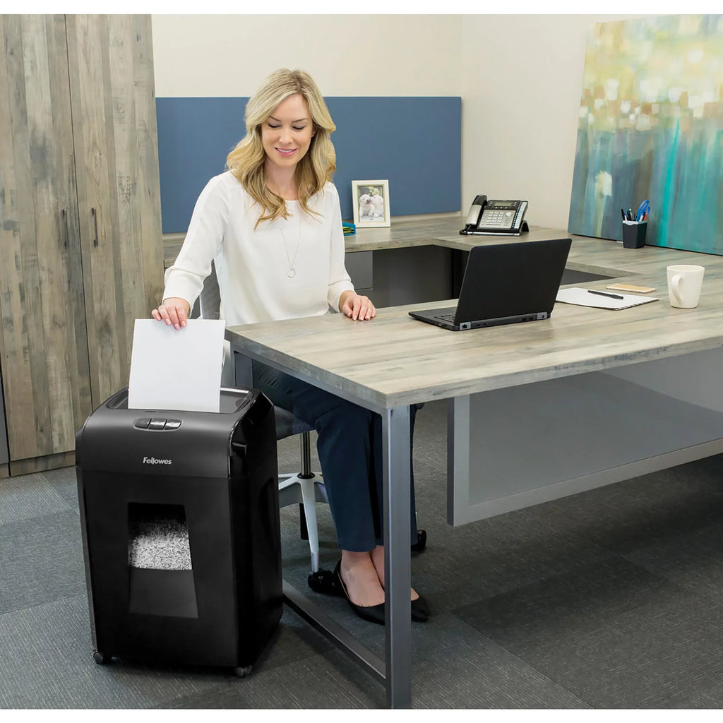 Fellowes Microshred 94MC Micro Cut Shredder - Non-continuous Shredder - Micro Cut - 18 Per Pass - for shredding Paper, Paper Clip, Credit Card, , , Junk Mail, Staples - 0.156" x 0.500"
