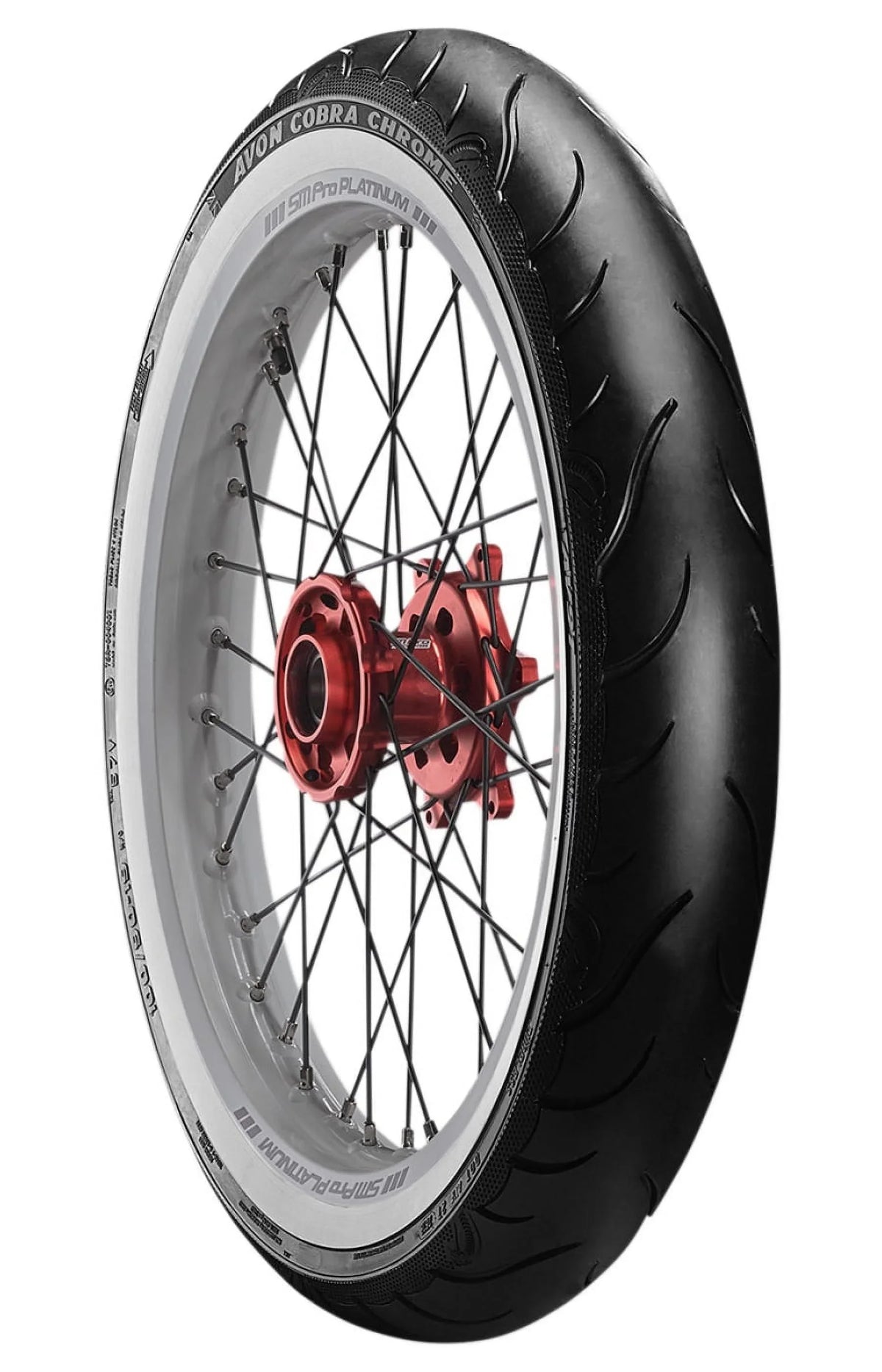 Avon Cobra Chrome  White Wall Front Tire 150/80R16 (638237)