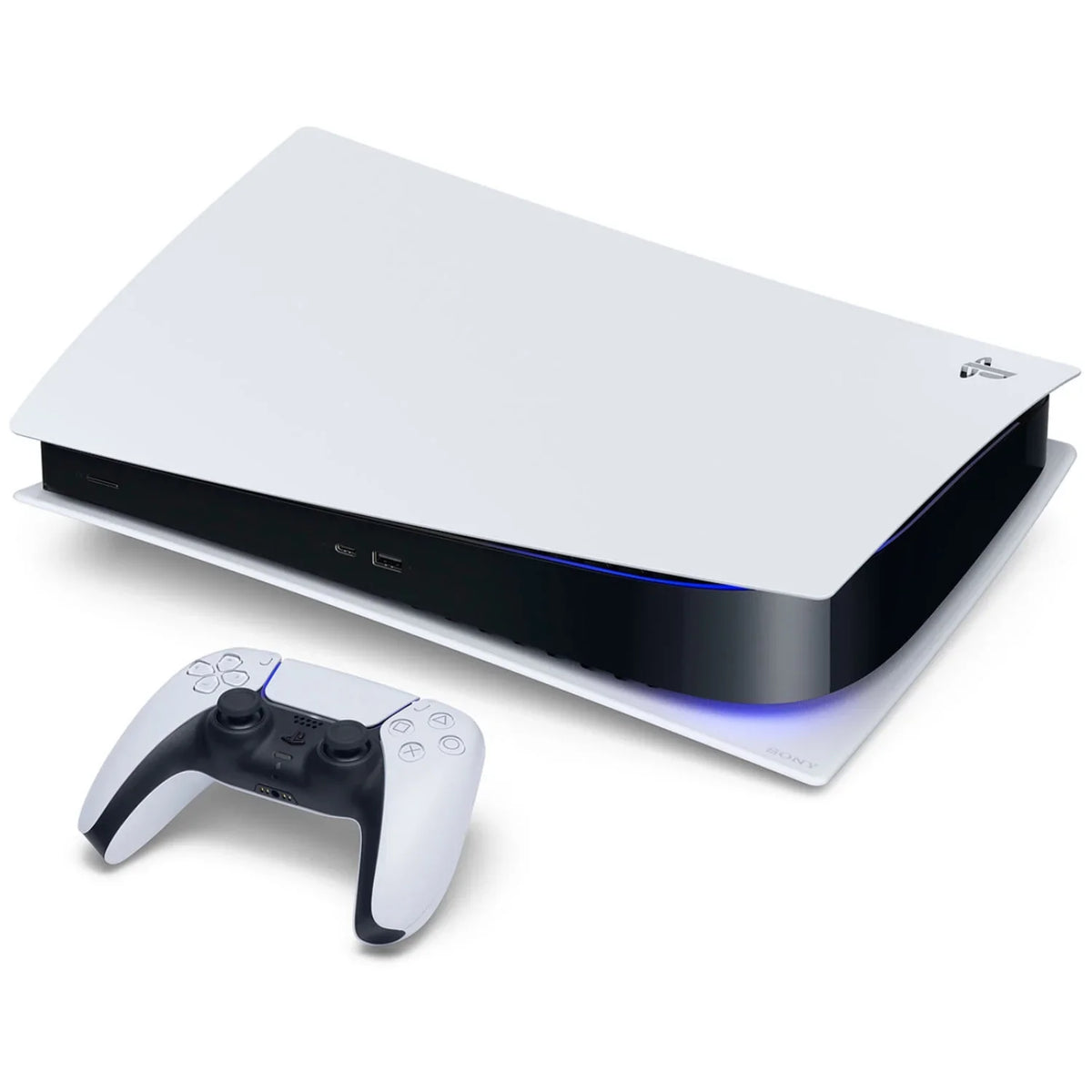 Sony Playstation 5 Disc Version Console with Extra White Controller, White  3D Headset and Demon's Souls Bundle with Cleaning Cloth