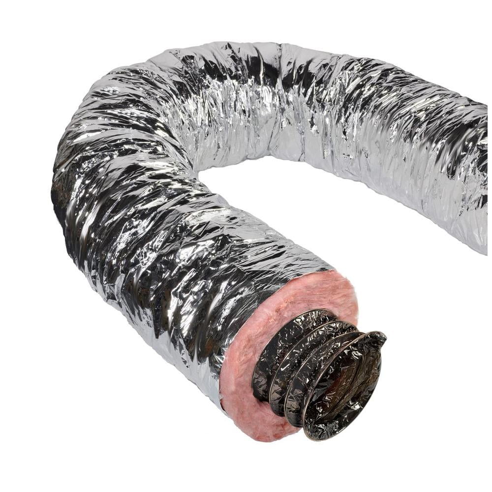 Master Flow 16 in. x 25 ft. Insulated Flexible Duct  Silver Jacket