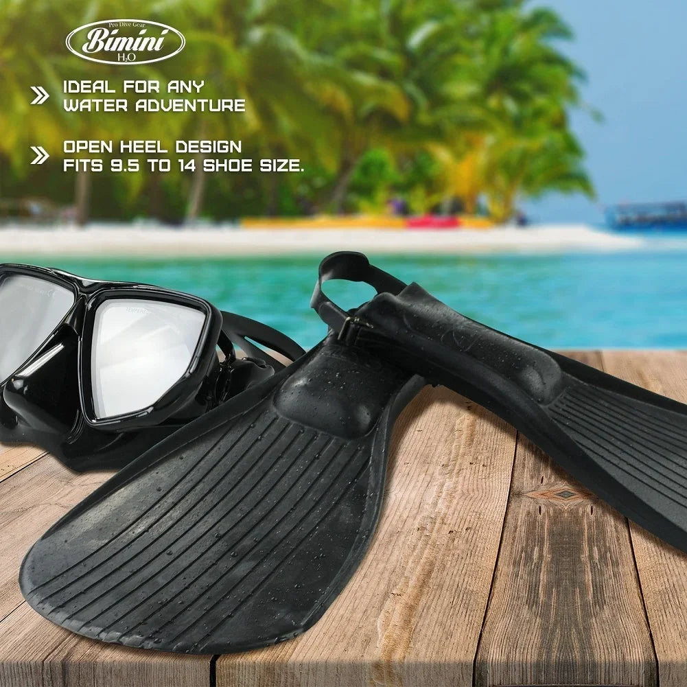 Bimini  Alcyon Snorkeling Fins Fully Adjustable fits 9 and half to 14