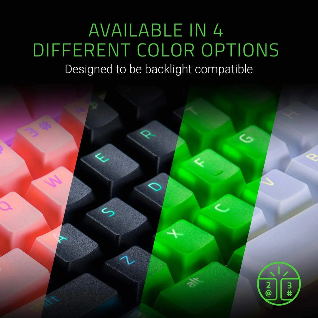 Razer Doubleshot  Keycap Upgrade Set for Mechanical & Optical Keyboards: Compatible with Standard 104/105  and  layouts - Classic Black