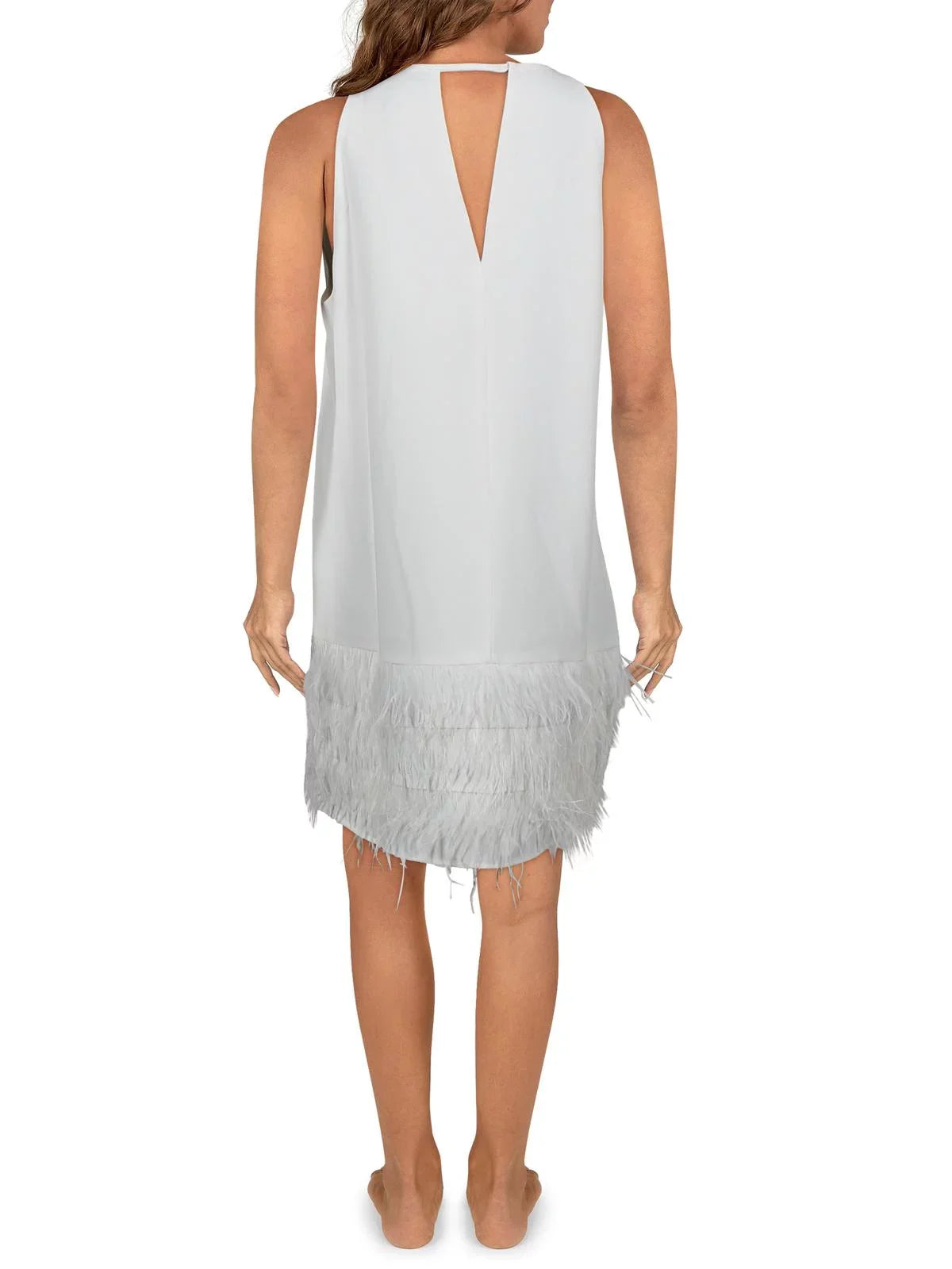 Lauren Ralph Lauren Womens Sleeveless Tunic Dress Swim Cover-Up White