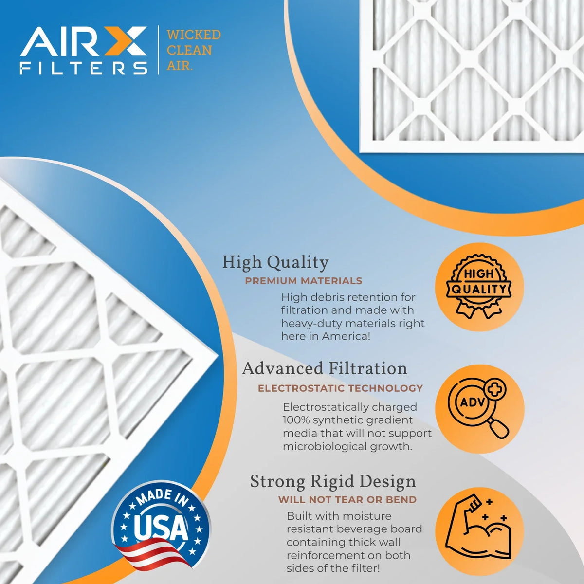 12x20x1 Air Filter  11 Rating, 12 Pack of Furnace Filters Comparable to  1000,  1200 &  7 - Made in  by     .