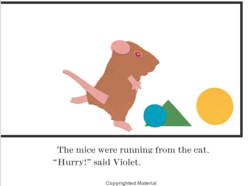 Mouse Paint, Mouse Count, Mouse Shapes by  Ellen Stoll Walsh (Hardprotective Collection) learn about colors, color mixing, 123s and shapes with three mice and the animals that chase them!