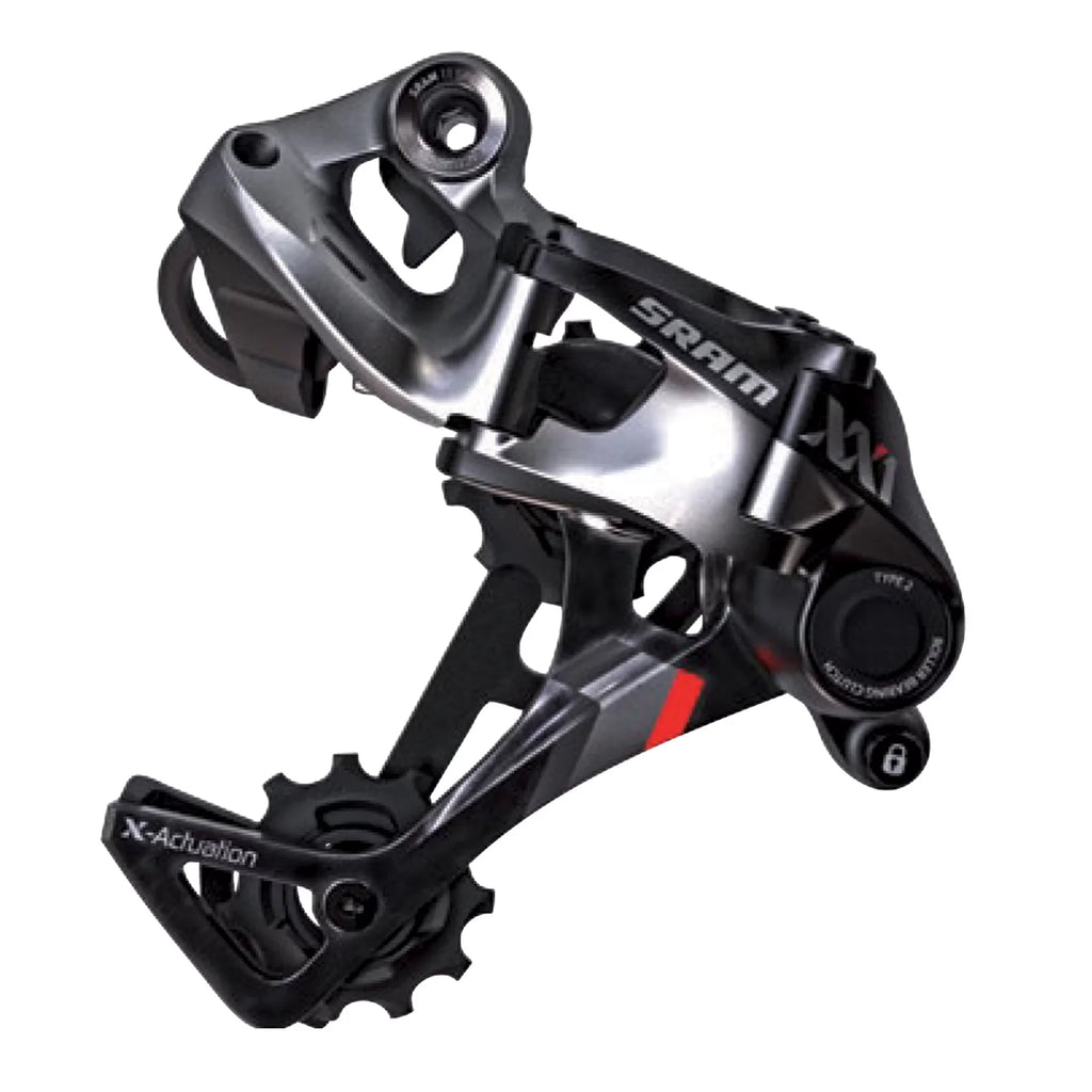 Rear Derailleur - 11 Speed, Medium Cage, Black/Red