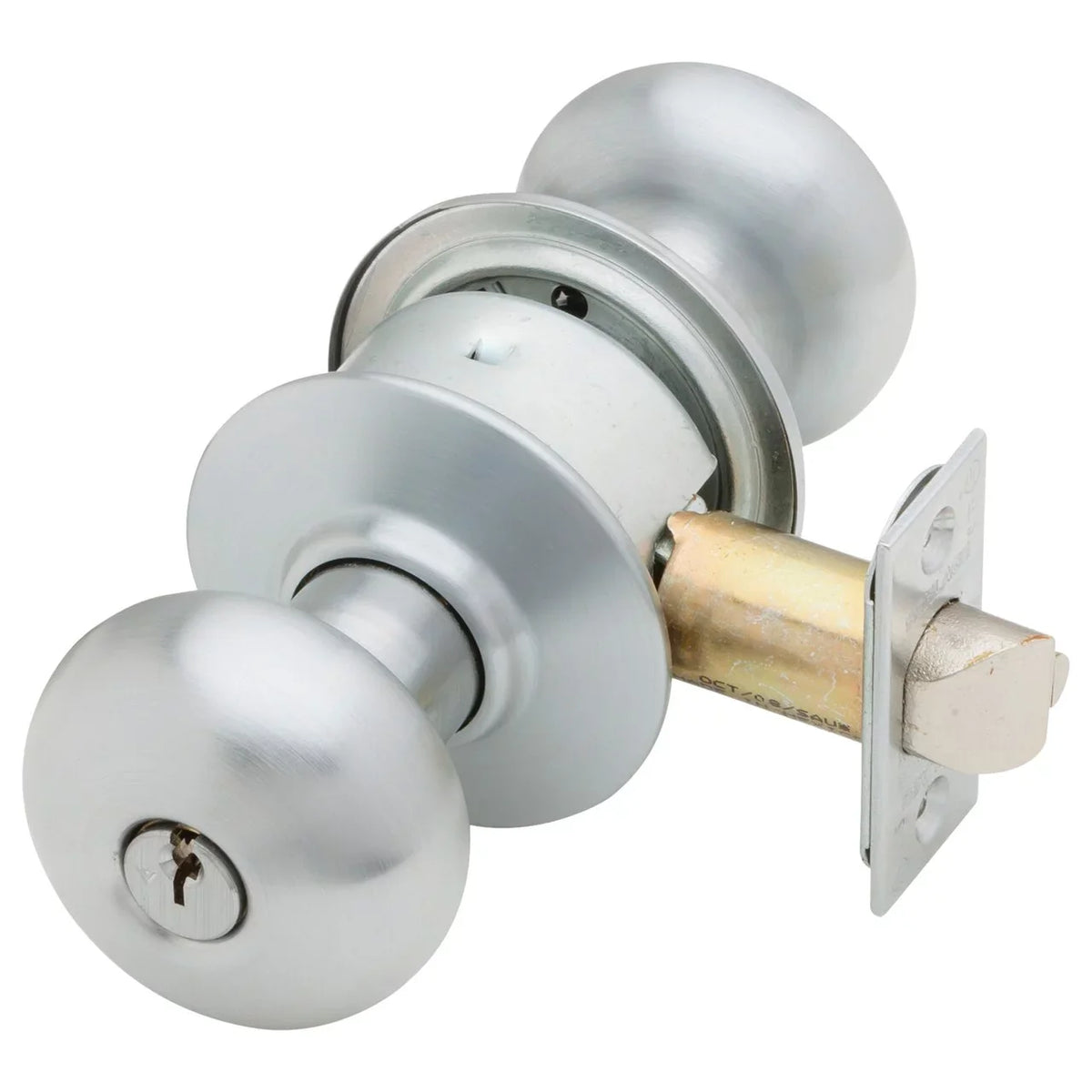Schlage   626 Grade 2 Entrance Cylindrical Lock Plymouth Knob Conventional Cylinder Satin Chrome Finish Non-handed