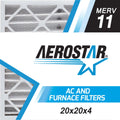Aerostar 20x20x4   11,  Air Filter, 20 x 20 x 4, Box of 4